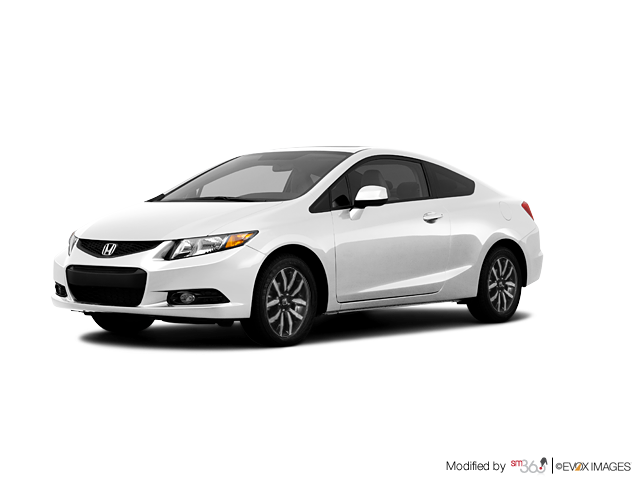 2013 Honda civic coupe ex white #3
